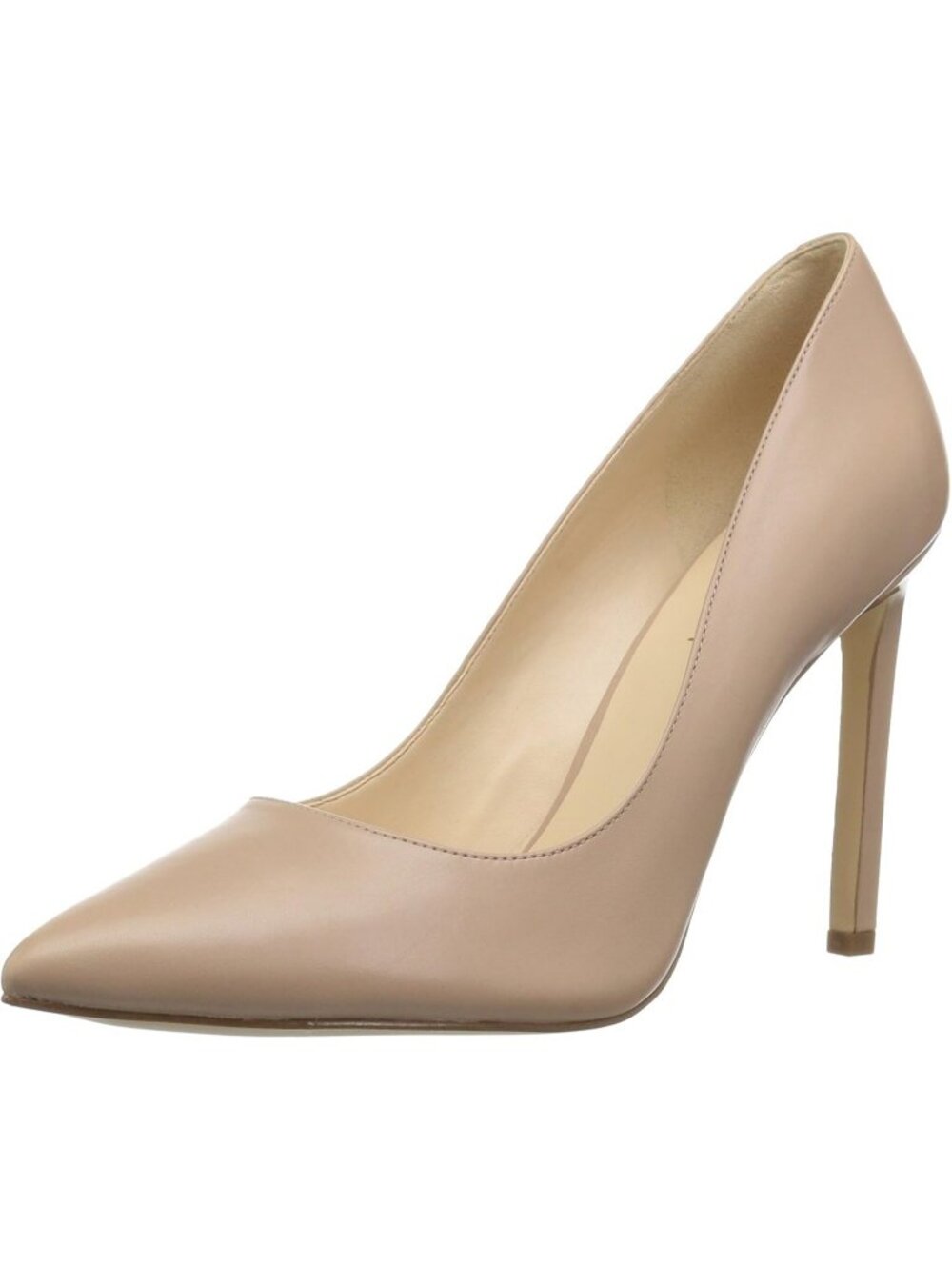Women Natural Leather Pointed Toe Footbed Tatiana Pump Casual Covered Heel Shoes